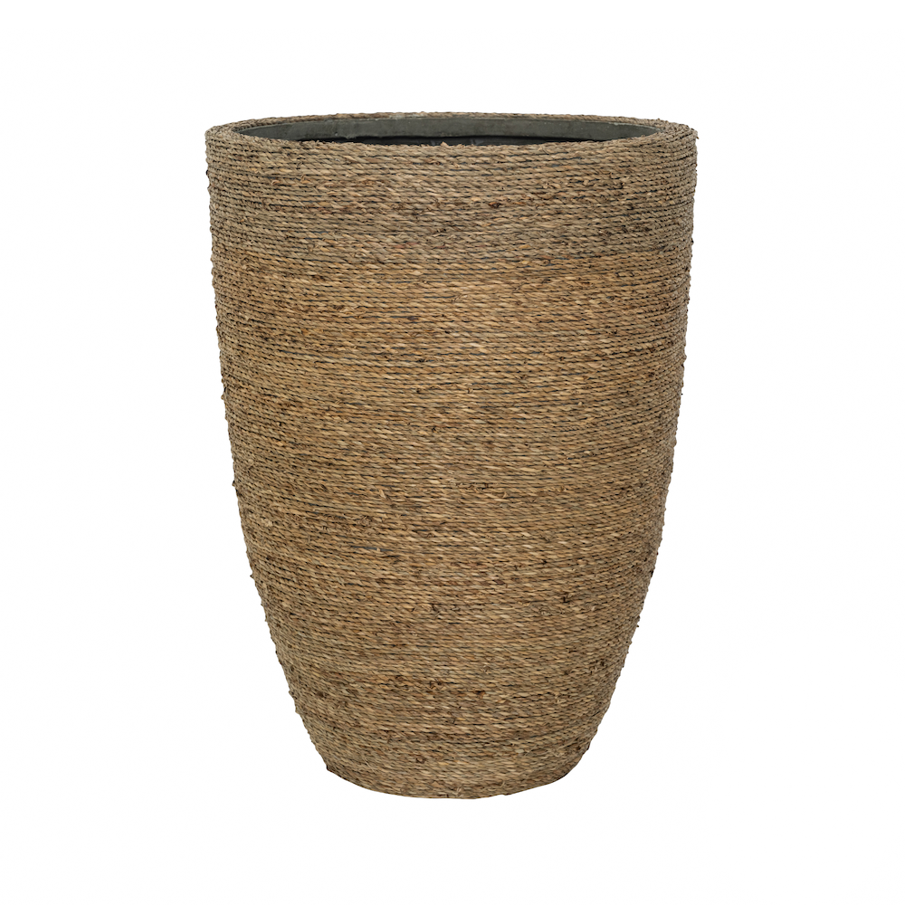 Straw Grass Fiberstone Planter